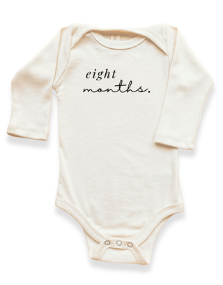 Monthly Milestones Organic Baby Bodysuit Long Sleeve