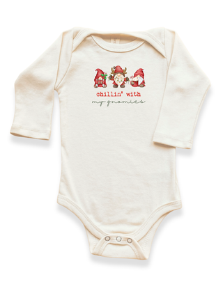 Chillin' With My Gnomies Organic Bodysuit Long Sleeve