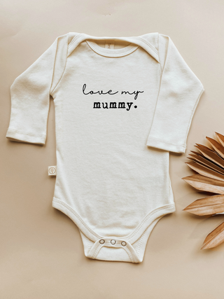 Love My Mummy Organic Bodysuit Long Sleeve