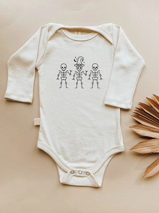 Skeletons Organic Bodysuit Long Sleeve