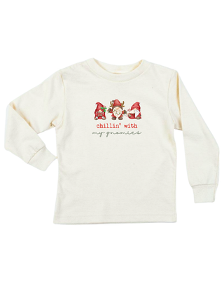 Chillin' With My Gnomies Kids T-Shirt Long Sleeve