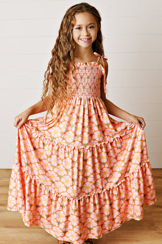 Leilani Apricot Dress