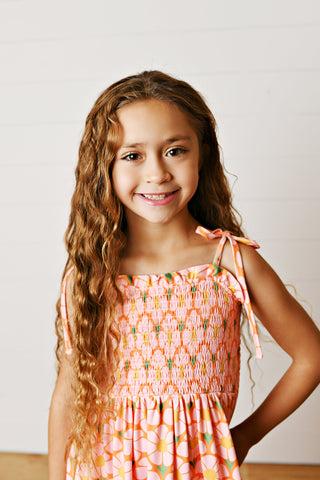 Leilani Apricot Dress