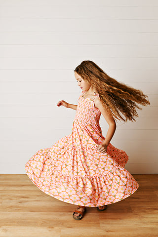 Leilani Apricot Dress