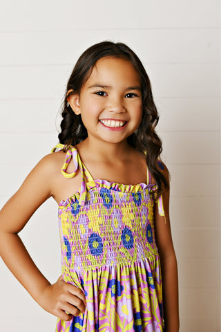 Leilani Lavender Floral Dress