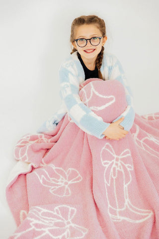 Light Pink Cowgirl Cozy Blanket