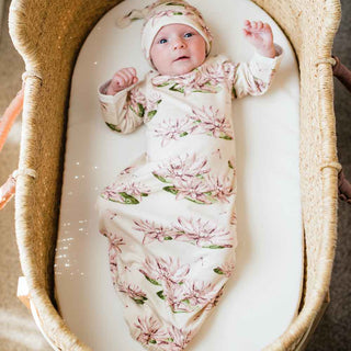 Picnic Organic Cotton Newborn Gown & Hat Set
