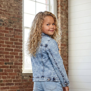 Little Luxe Gold Sequin Denim Jacket