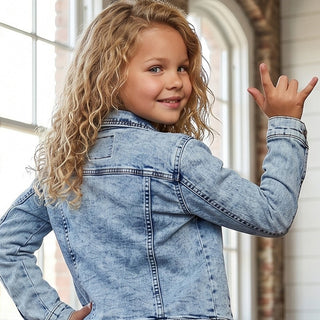 Little Luxe Gold Sequin Denim Jacket