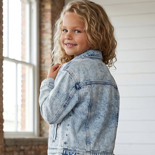 Little Luxe Gold Sequin Denim Jacket