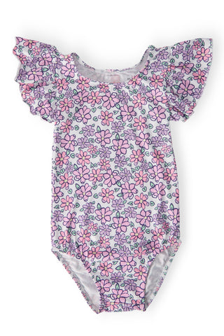 Lovely Lavender S/S Flutter Sleeve Leotard