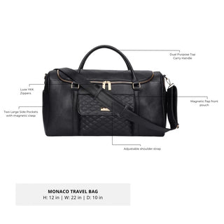 Weekender Travel Bag | Ebony Black