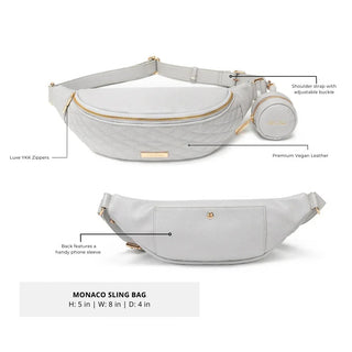 Crossbody Sling Bag | Stone Grey