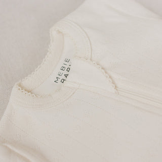 Cream Pointelle Cotton Zipper