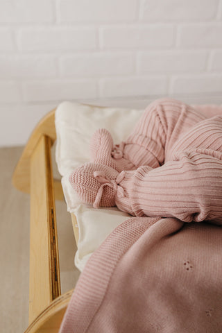 Blush Pink Knit Wrap Set
