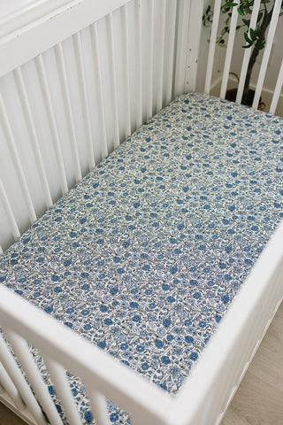 Bluebell Pointelle Bamboo Stretch Crib Sheet