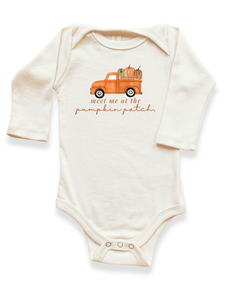 Meet Me At The Pumpkin Patch Organic Bodysuit Long Sleeve