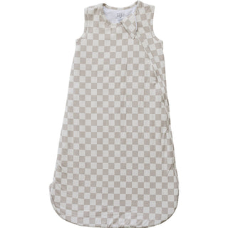 Taupe Checkered Bamboo Sleep Sack