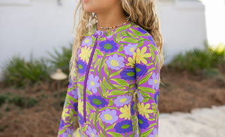 Mia Modern Floral Zip Swimsuit
