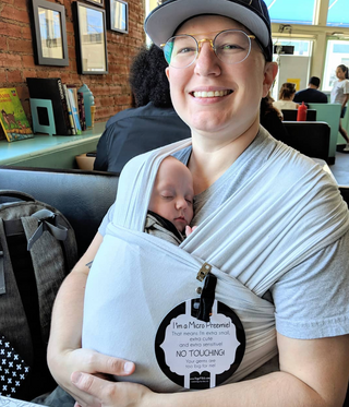 Micro Preemie No Touching Car Seat Sign Tag