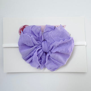 Skinny Mini Ruffled Headband | Orchid