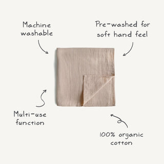Organic Cotton Muslin Swaddle Blanket