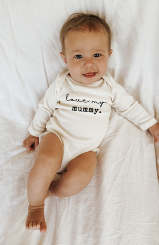 Love My Mummy Organic Bodysuit Long Sleeve