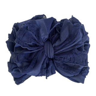 Ruffled Headband | Navy