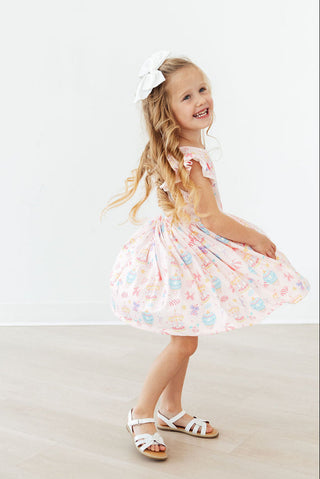 Off to the Circus Flutter Sleeve Twirl Dress