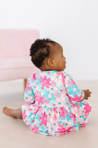 SALE Petal Perfection 3/4 Sleeve Twirl Bodysuit