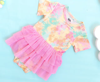 RAINBOW CLOUDS DREAM TUTU BODYSUIT DRESS