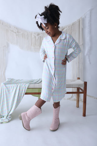 SPRING GINGHAM GIRL'S DREAM GOWN