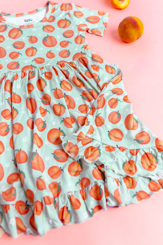 PEACHY-KEEN DREAM RUFFLE DRESS