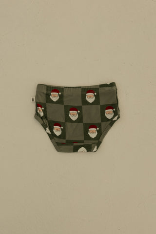 Girl's Bamboo Briefs (3 Pack) | Red Gingham, Candy Cane & Santa Checkerboard