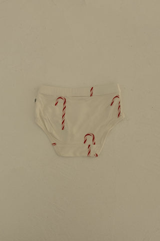 Girl's Bamboo Briefs (3 Pack) | Red Gingham, Candy Cane & Santa Checkerboard