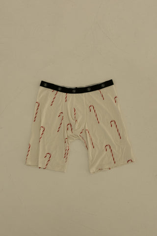 Men's Bamboo Boxers (3 Pack) Red Gingham, Candy Cane & Santa Checkerboard