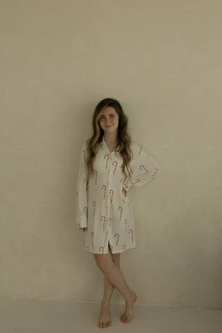Women's Bamboo Sleeping Dress | Candy Cane