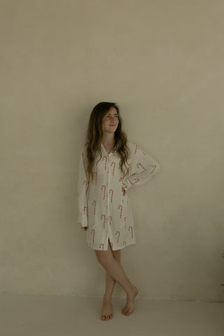 Women's Bamboo Sleeping Dress | Candy Cane