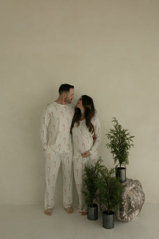 Women's Long Sleeve Bamboo Pajama | Candy Cane