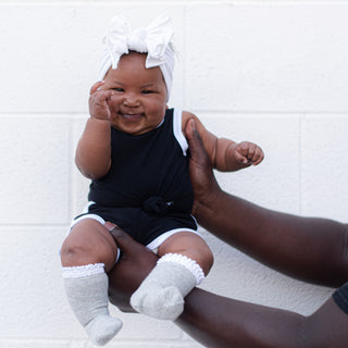 TRACK SHORTS SET- Bamboo Rib Midnight
