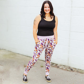 MAMA JOGGERS- Lavender Skulls