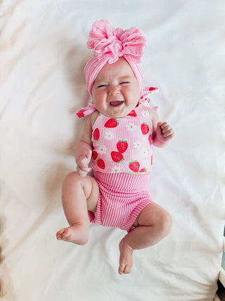 Pretty in Pink | Signature Ruffled Baby Headband Set of 3