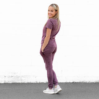 MAMA JOGGERS- Oxblood Snow Wash