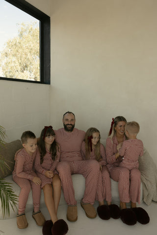 Bamboo Two Piece Pajamas | Red Gingham