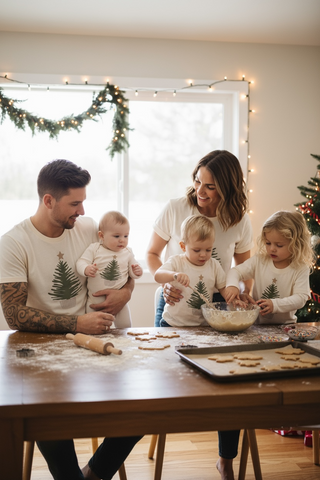 Holiday Tree Organic Baby Bodysuit Long Sleeve