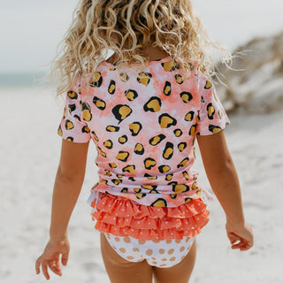 Pink Lep Rash Guard Swimsuit