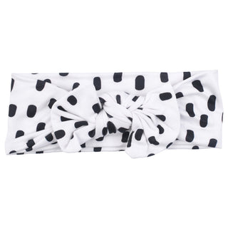 Polka Dot Knotted Headband Bow