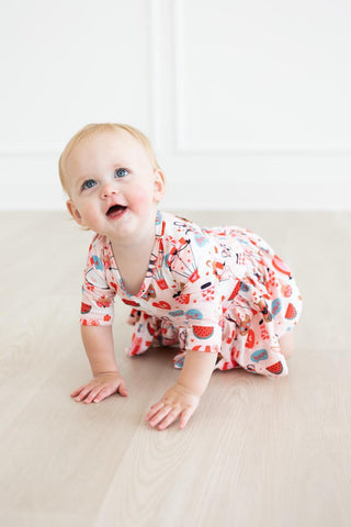 Puppy Love 3/4 Sleeve Twirl Bodysuit