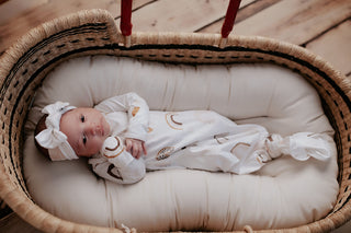 Rainbow Newborn Knotted Baby Gown