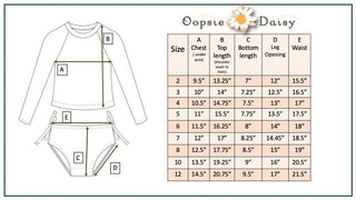 Emily Daisy Check Long Sleeve Rash guard Swimsuit